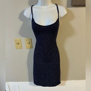 Elegant Black Glitter Dress